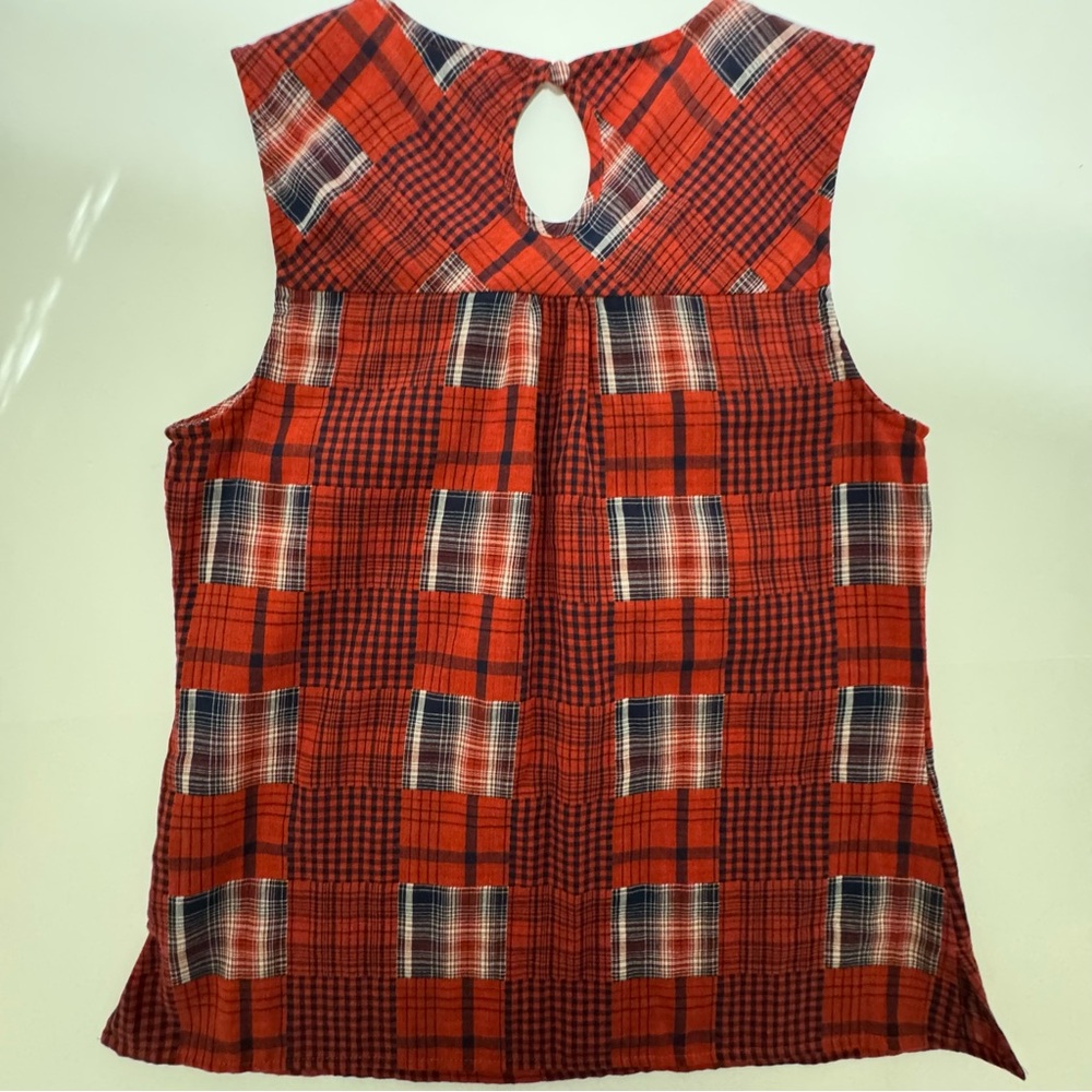 Fervour Patchwork Plaid Peter Pan Collar Sleevele… - image 10